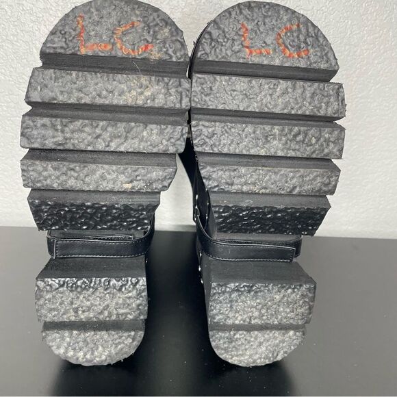 Demonia Black Ankle Boots with Studded Details - Picture 11 of 11